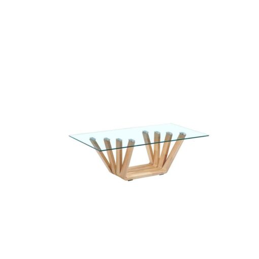 Mesa de Centro Cristal Nogueira (130 x 70 x 42 cm)