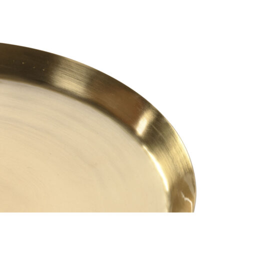 Mesa de apoio 37 x 37 x 50 cm Cristal Azul Dourado Ferro - Image 3