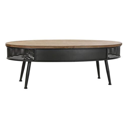 Mesa de apoio Abeto Preto Metal Castanho 120 x 58 x 42 cm - Image 3