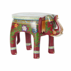 Mesa de apoio Castanho Multicolor Acrílico Madeira de mangueira Elefante (45 x 34 x 34 cm)