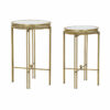 Mesa de apoio Espelho Metal Acobreado Claro (39 x 39 x 59 cm) (2 pcs)