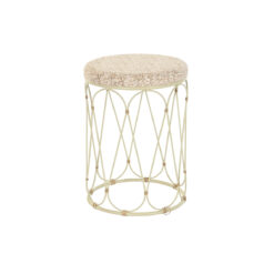 Mesa de apoio Natural Metal Creme Rotim (35 x 35 x 49 cm)