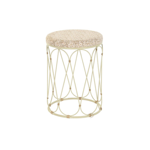 Mesa de apoio Natural Metal Creme Rotim (35 x 35 x 49 cm)