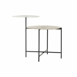 Mesa de apoio Preto Dourado Alumínio Moderno (73 x 53 x 61 cm)