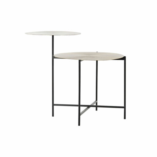 Mesa de apoio Preto Dourado Alumínio Moderno (73 x 53 x 61 cm)