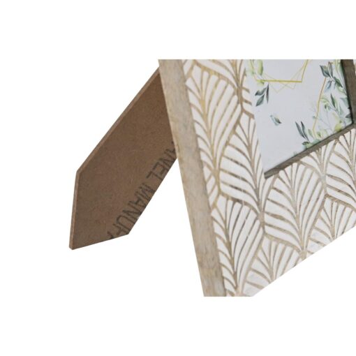 Moldura de Fotos 22,5 x 2 x 28 cm Cristal Castanho Branco Madeira de mangueira Urbana - Image 3