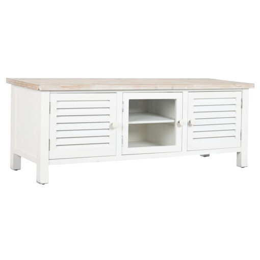 Móvel de TV Abeto Branco Madeira MDF 120 x 40 x 45 cm