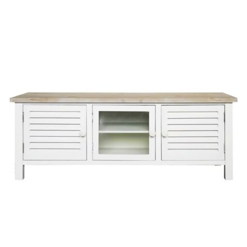 Móvel de TV Abeto Branco Madeira MDF 120 x 40 x 45 cm - Image 8