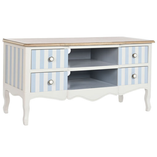 Móvel de TV Branco Azul celeste (120 x 48 x 60 cm)