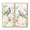 Pintura 60 x 4 x 120 cm Bloemen Shabby Chic (2 Unidades)