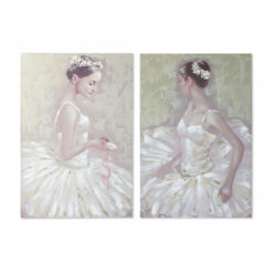 Pintura 80 x 3 x 120 cm Bailarina Ballet Tradicional (2 Unidades)