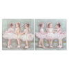 Pintura 80 x 3 x 80 cm Bailarina Ballet Tradicional (2 Unidades)