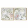 Pintura 80 x 4 x 80 cm Bloemen Shabby Chic (2 Unidades)