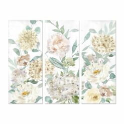 Pintura Bloemen 55 x 3 x 135 cm Shabby Chic (3 Peças)