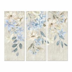 Pintura Bloemen 55 x 3 x 135 cm Shabby Chic (3 Peças)