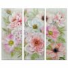 Pintura Bloemen 60 x 3 x 150 cm Shabby Chic (3 Peças)