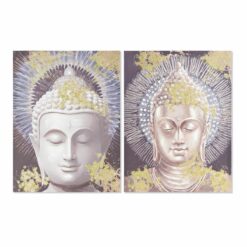 Pintura Buda 60 x 3 x 80 cm Oriental (2 Unidades)