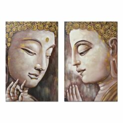 Pintura Buda 80 x 3 x 120 cm Oriental (2 Unidades)