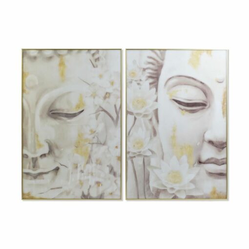 Pintura Buda 80 x 4 x 120 cm Oriental (2 Unidades)