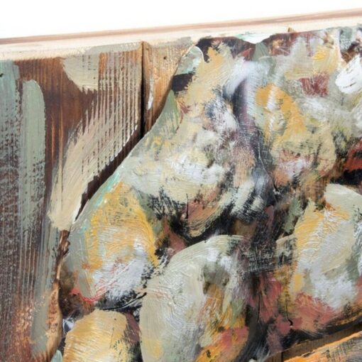 Pintura Buda Madeira Metal Oriental Buda (80 x 80 x 7 cm) - Image 2
