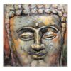 Pintura Buda Madeira Metal Oriental Buda (80 x 80 x 7 cm)