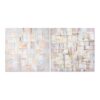 Pintura Squares Abstrato 100 x 3 x 100 cm Moderno (2 Unidades)