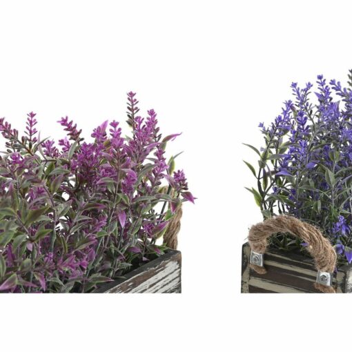 Planta Decorativa 30 x 12 x 21 cm Madeira Lilás Polietileno Fúcsia (2 Unidades) - Image 3