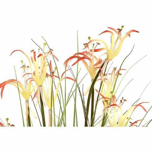 Planta Decorativa 45 x 45 x 140 cm Metal Laranja Verde Castanho-avermelhado PVC (2 Unidades) - Image 4