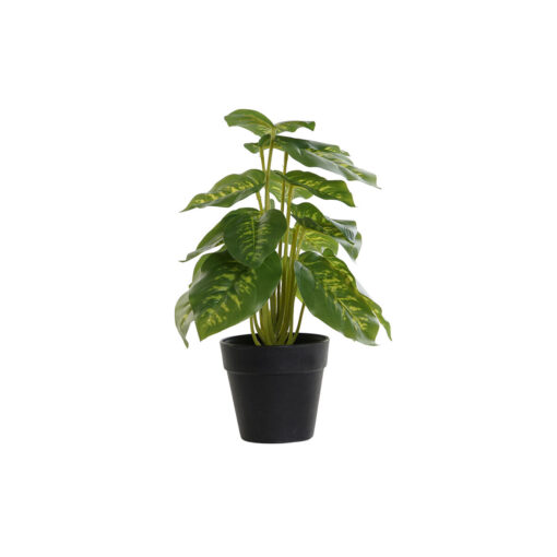Planta Decorativa Preto Verde PVC Polipropileno 20 x 20 x 30 cm