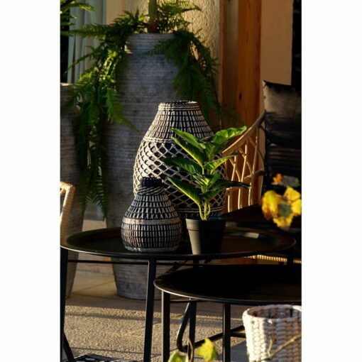 Planta Decorativa Preto Verde PVC Polipropileno 25 x 25 x 30 cm - Image 2