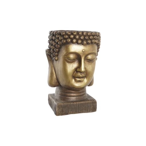 Plantador Fibra de Vidro Dourado Buda Oriental (25 x 25 x 36 cm)