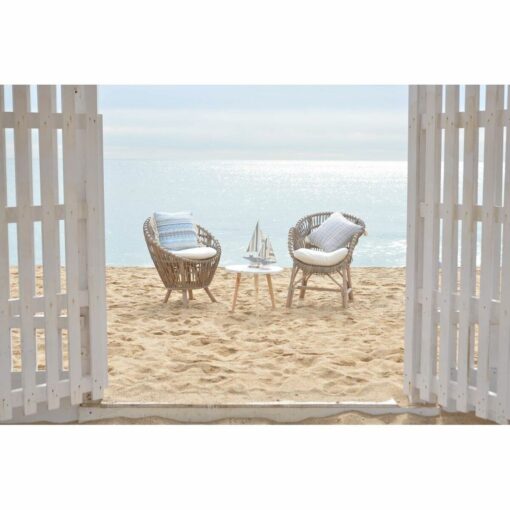 Poltrona 8424001750092 Natural Algodão Branco Rotim (74 x 67 x 85 cm) - Image 2