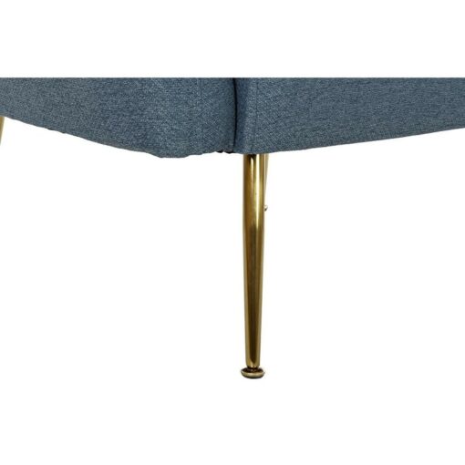 Poltrona Espuma Azul Dourado Metal Madeira Poliéster (81 x 75 x 73 cm) - Image 2