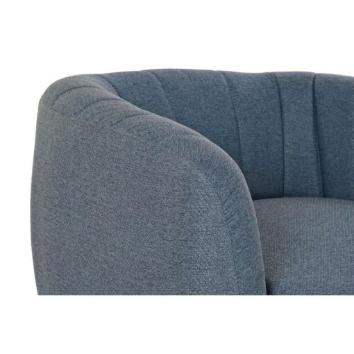 Poltrona Espuma Azul Dourado Metal Madeira Poliéster (81 x 75 x 73 cm) - Image 3