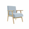 Poltrona Poliéster Azul celeste Madeira MDF (61 x 63 x 77 cm)