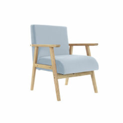 Poltrona Poliéster Azul celeste Madeira MDF (61 x 63 x 77 cm)