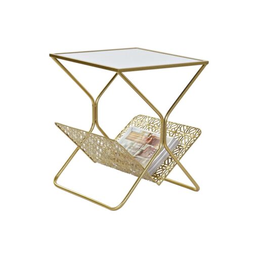 Porta-revistas Espelho Dourado Metal (45 x 45 x 55 cm) - Image 3