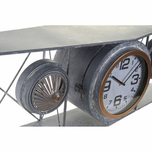 Relógio de Parede Cristal Ferro Avião Madeira MDF Cinzento escuro (120 x 21 x 33.5 cm) - Image 2