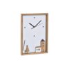 Relógio de Parede Madeira Castanho Branco 20 x 4 x 30 cm Casas Urbana