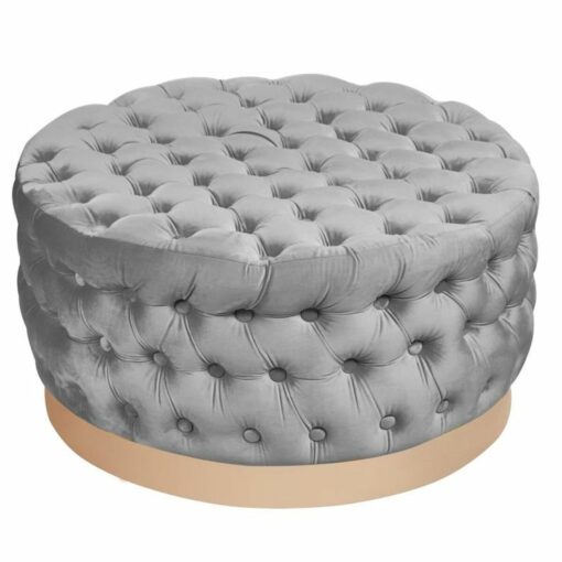 Repousa pés Cinzento Poliéster Madeira MDF (78 x 78 x 40 cm)