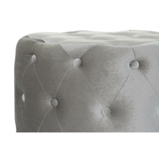 Repousa pés Cinzento Veludo Madeira MDF (80 x 80 x 43 cm) (58 x 58 x 37 cm) (2 pcs) - Image 4