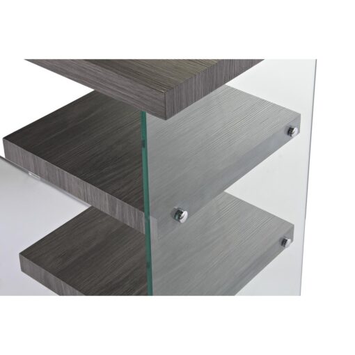 Secretária Cristal Cinzento Transparente MDF Vidro temperado (120 x 50 x 76 cm) - Image 8