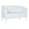 Sofá 130 x 68 x 78 cm Riscas Azul Metal Branco Azul celeste Mediterrâneo