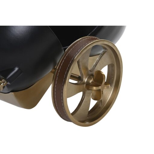 5 cm Preto Dourado Alumínio Resina Colonial