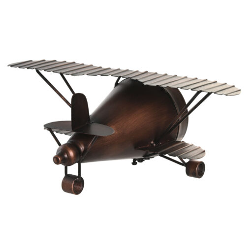 Tafelklok 35 x 21 x 14 cm Avião Cristal Alumínio Ferro (2 Unidades) - Image 4