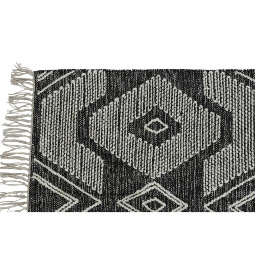 Tapete Branco Preto Algodão (160 x 230 x 1 cm) - Image 4