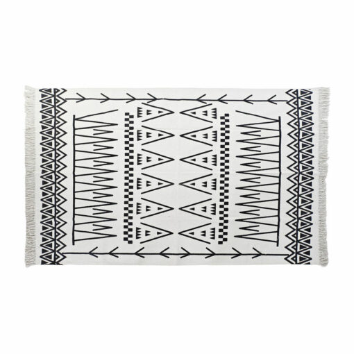 Tapete Preto Branco Ikat (120 x 180 x 0