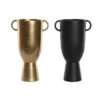 Vaso 25 x 18 x 41 cm Preto Dourado Alumínio Moderno (2 Unidades)