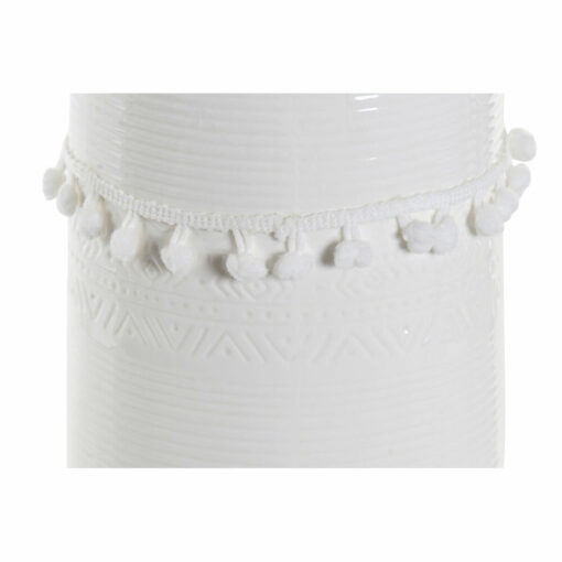 Vaso Branco Grés Pompon 12 x 12 x 24 cm - Image 2