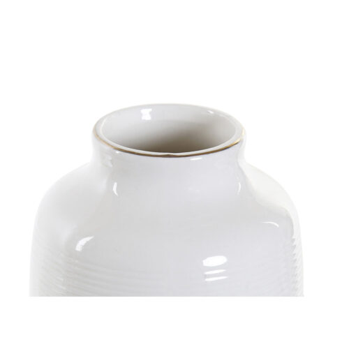 Vaso Branco Grés Pompon 12 x 12 x 24 cm - Image 3